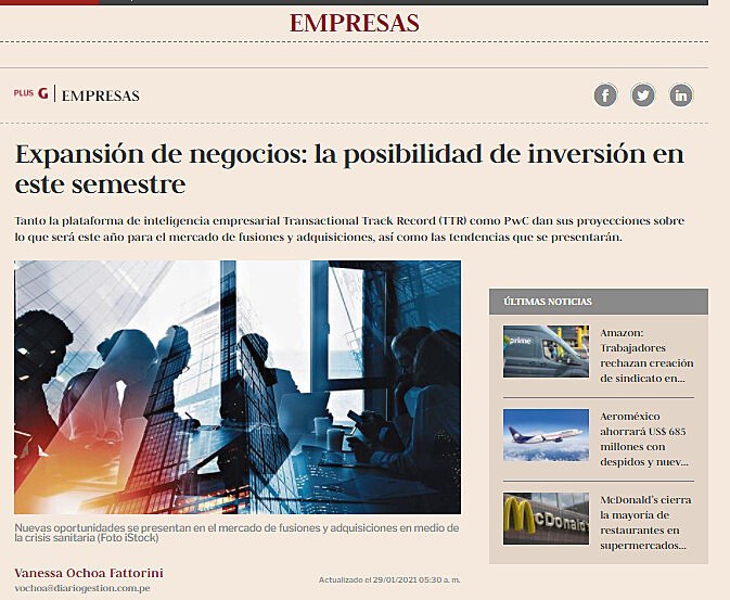 Expansin de negocios: la posibilidad de inversin en este semestre